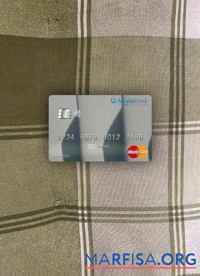 Printable Liberia Access Bank mastercard photolook front template